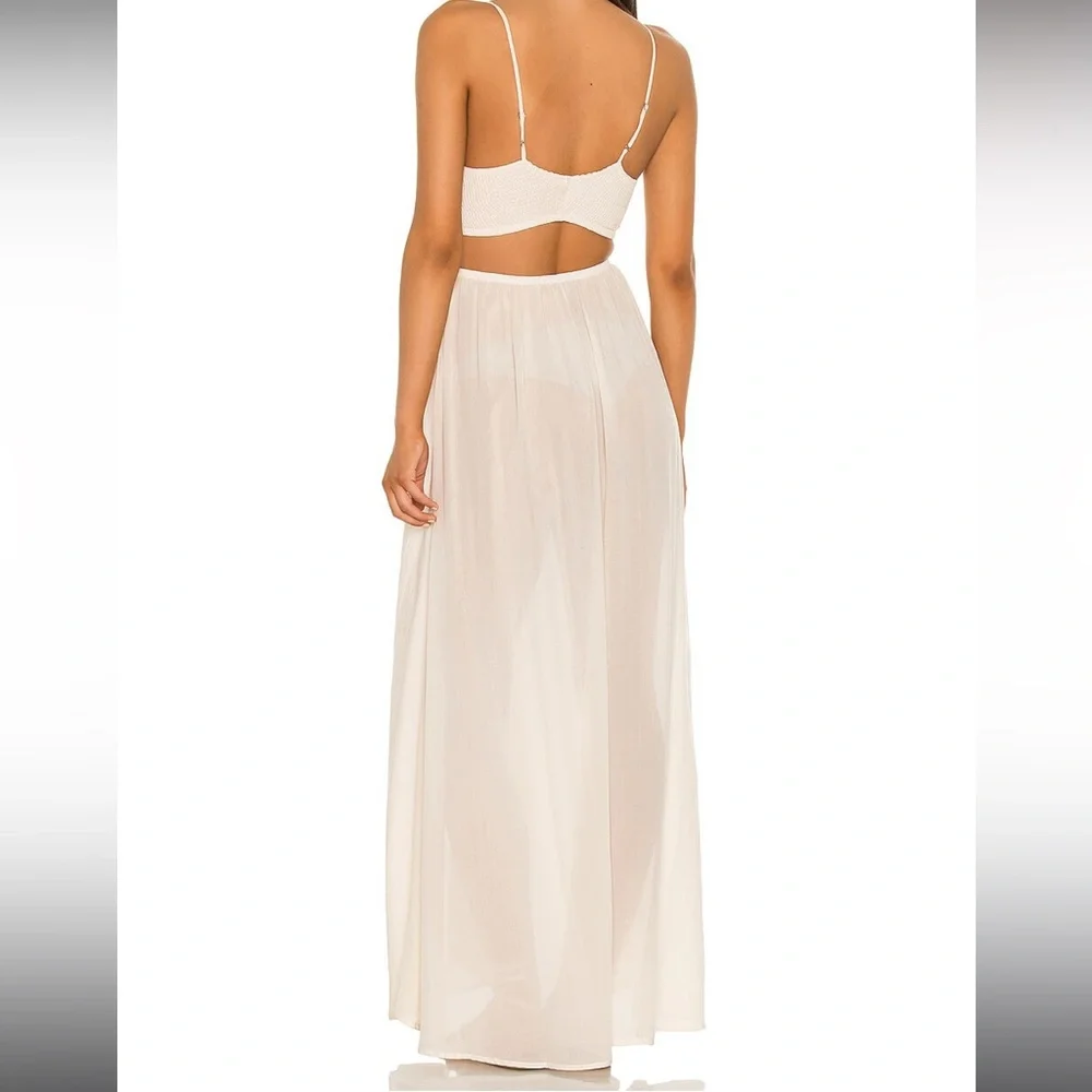 Revolve Indah Smocked Maxi Dress Opal Long Flowy Beach Summer Vacation Pregnacy - Picture 3 of 3